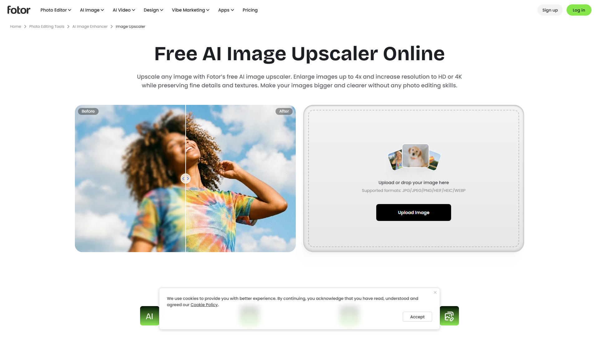 Fotor AI Image Upscaler