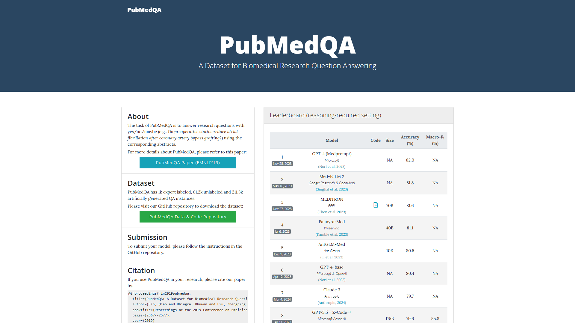 PubMedQA