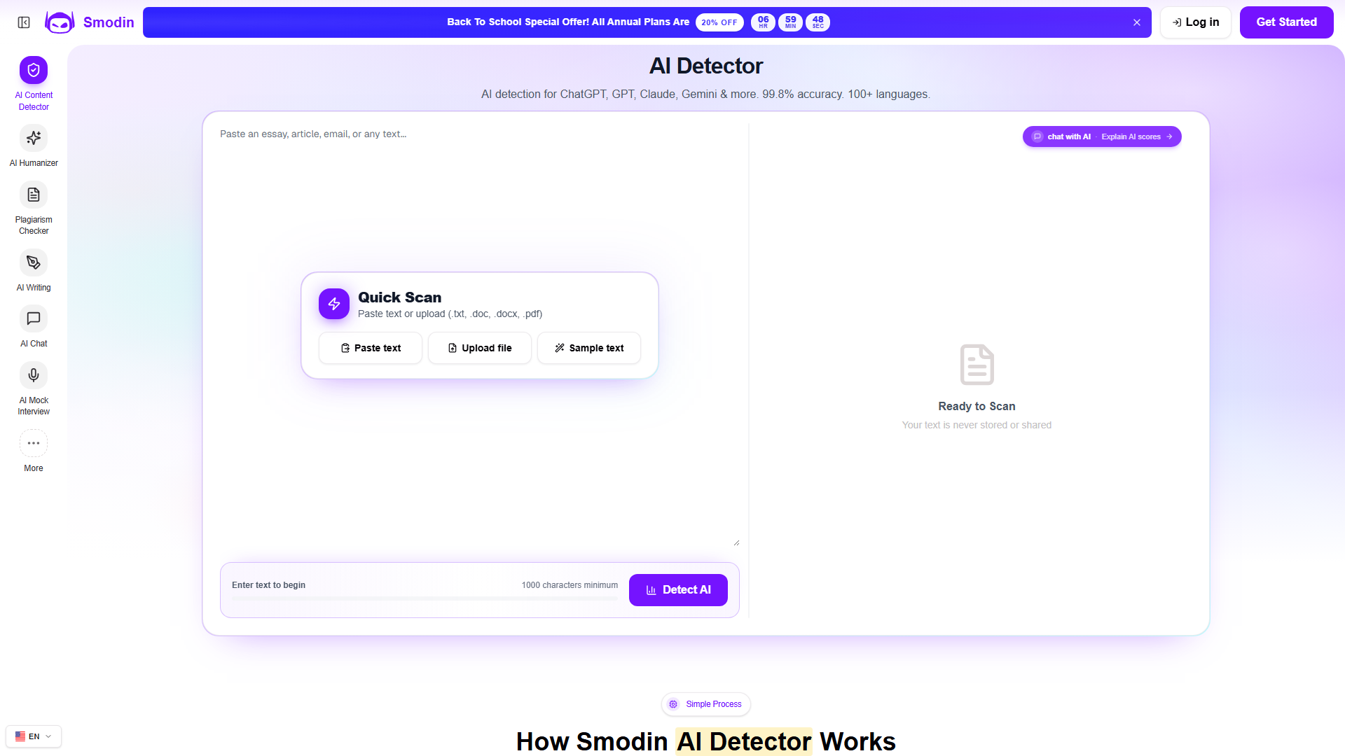 Smodin AI Content Detector