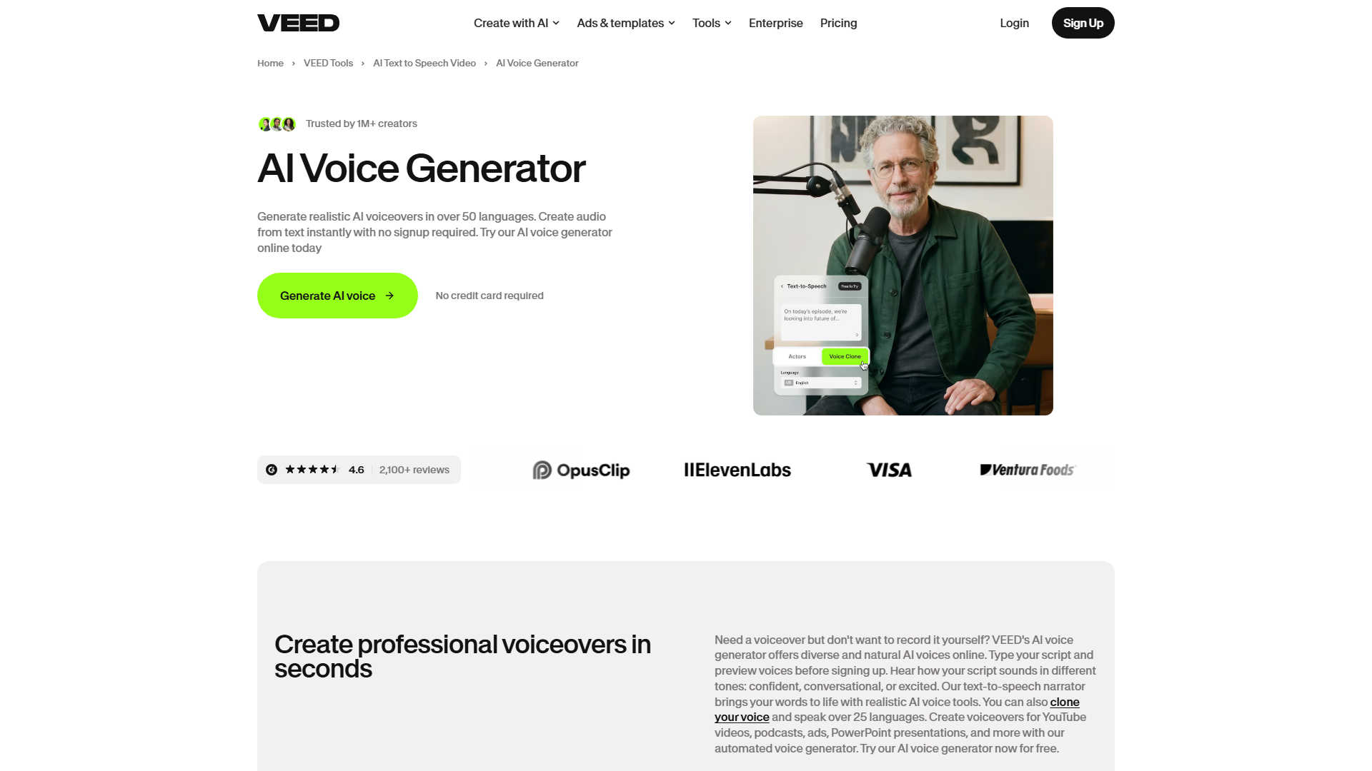 Veed AI Voice Generator