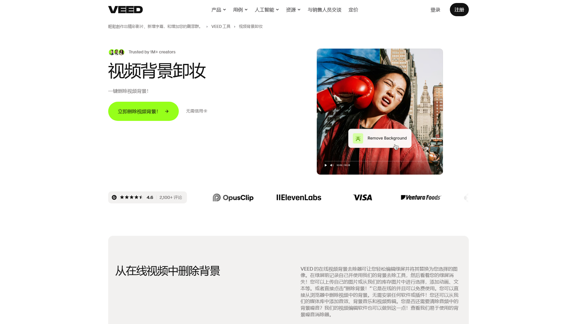 Veed Video Background Remover